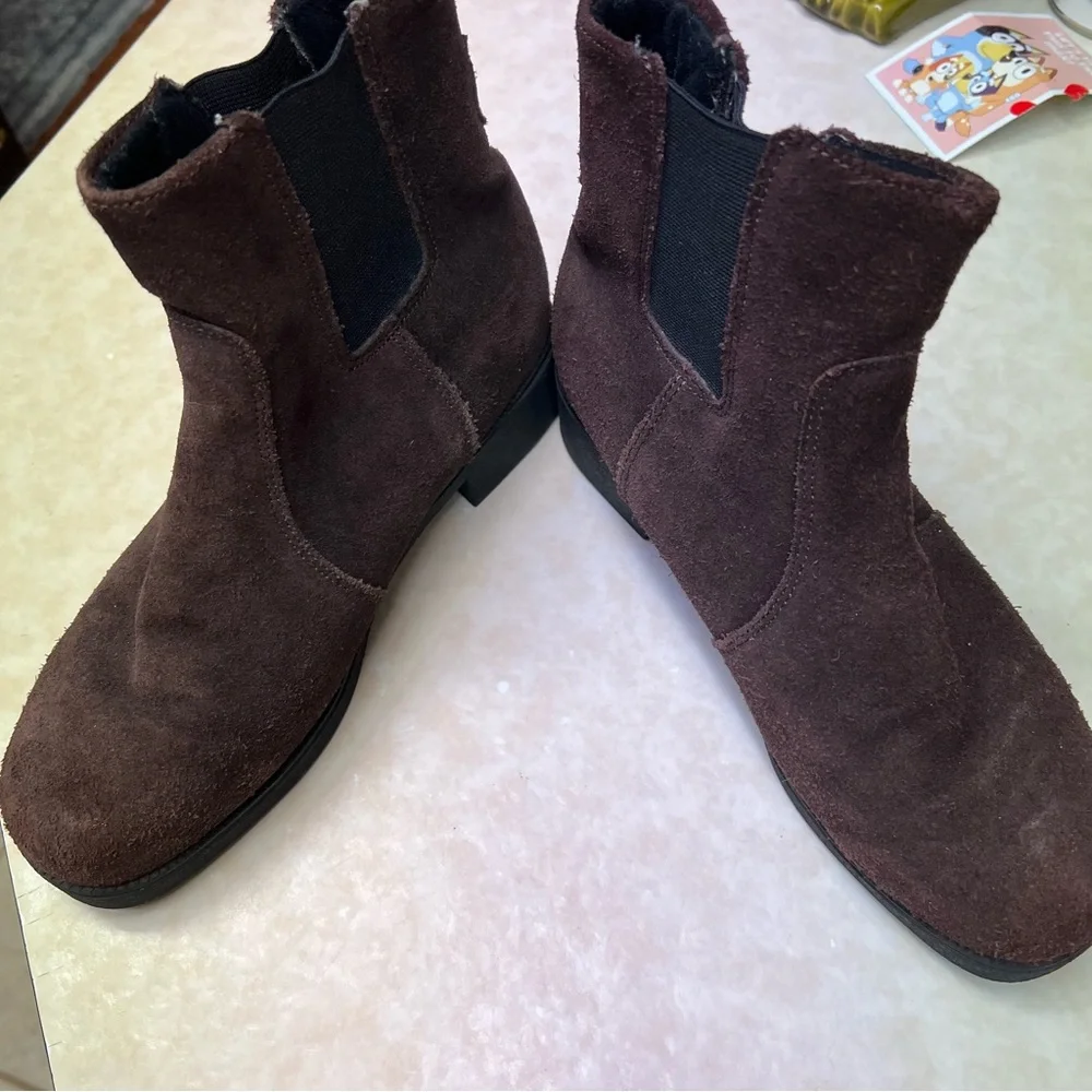 Land’s End Chocolate Brown Suede ankle Boots size 8 - Picture 4 of 8